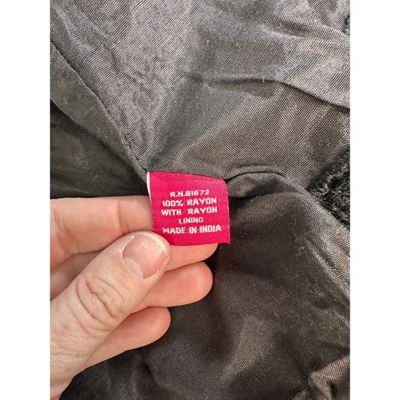 VTG Sandy Starkman Women's S Bronze Velvet Blazer Applique Baroque Bohemian RARE - Picture 7 of 11